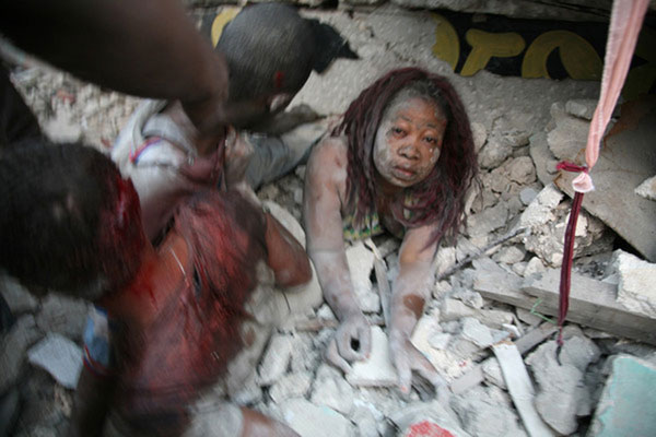 Earthquake victims in Haiti