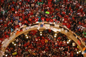 Workers and community occupy Capitol in Madison, Wisconsin,