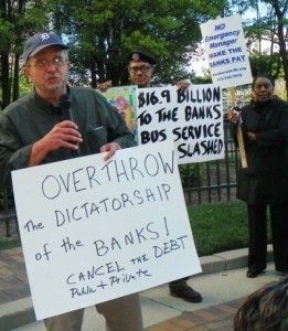 Demo against banks May 9, 2012.