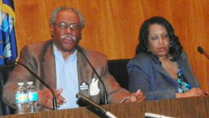 Mayoral candidates Tom Barrow and Krystal Crittendon joined forces at rally against EFM March 6, 2013.