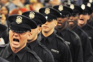 Detroit Police Academy graduates: most Detroit cops are no longer residents.
