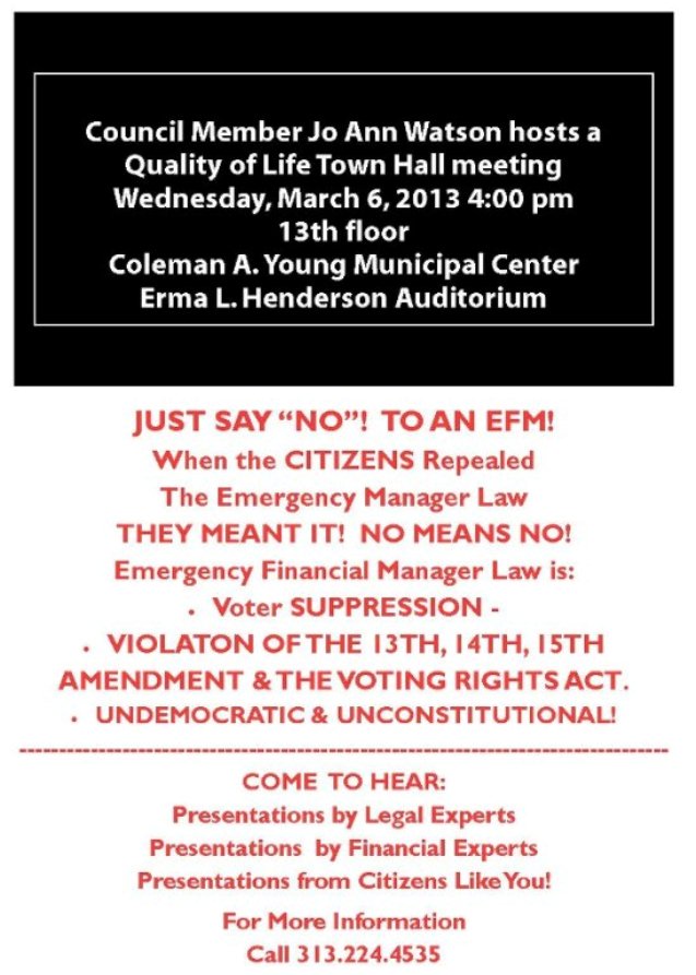 Town Hall flier