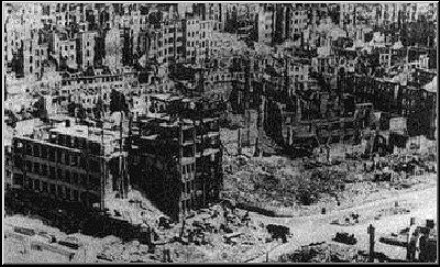 Dresden, Germany after Allied bombing.