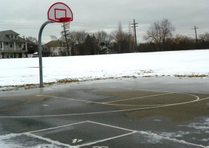 Ice was on Munger basketball court as well. Sheila Crowell and VOD saw children playing there last fall.