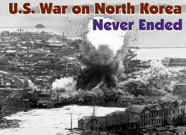 U.S. bombs Korean city 1950.