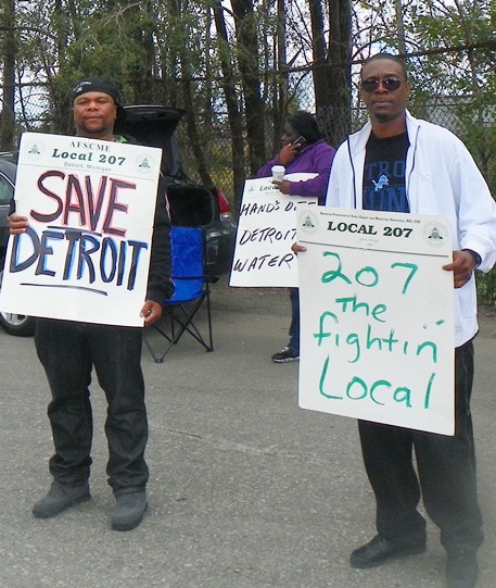 Detroit Wastewater Treatment Plant workers on strike Sept. 30, 2012