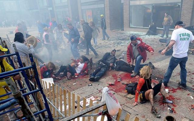 Scene of carnage at Boston bombing/AP photo