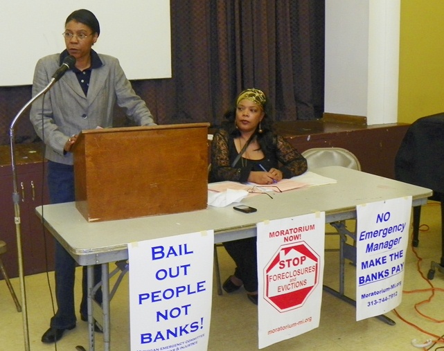 Attorney Vanessa Fluker and city retiree Andrea English both spoke at the rally.