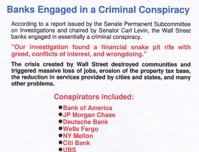 Banks criminal conspiracy