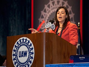 UAW VP Cinda Estrada. Photo by Jim West.