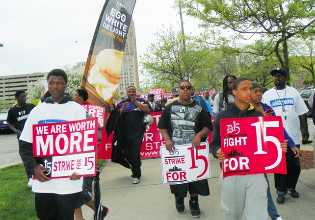 Youth from local high schools joined the march, knowing their futures are also at stake.