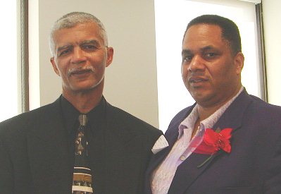 Chokwe Lumumba with Detroit peoples' activist and advocate Cornell Squires during an appeals court hearing in Detroit in 2011.