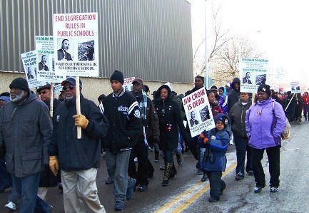 Jim Crow is dead! MLK Day March in Detroit, 2011.
