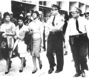 Jackson MS students arrested for storming a white library and reading in it in 1961.
