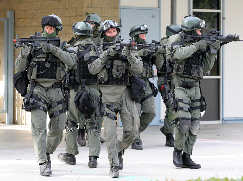 Typical SWAT team.