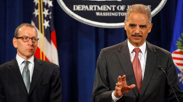 U.S. Attorney General Eric Holder announces $1.5 billion criminal fraud fine paid by UBS>