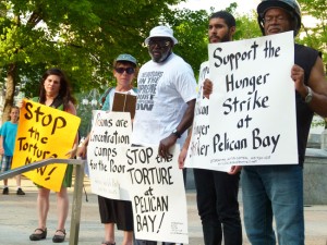 Protesters support hunger strike at Pelican Bay SHU in California, 2011