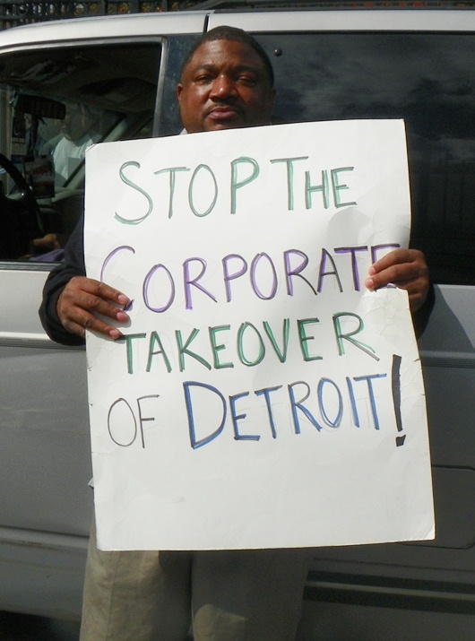 Detroit Wastewater Treatment Plant worker during strike Sept. 30, 2012.