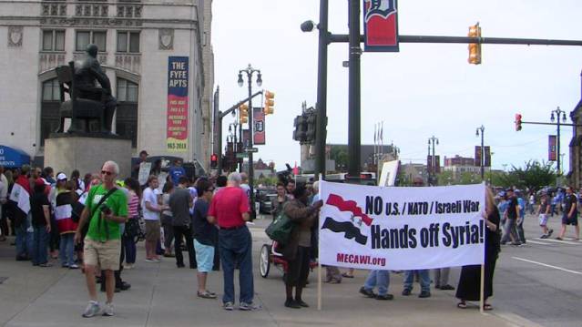 Anti-war march in Detroit Sept. 8, 2013.