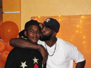 Trayvon Martin with his dad Tracy Martin.