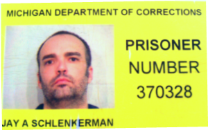 Jay Schlenkerman's MDOC id from his two years in prison.