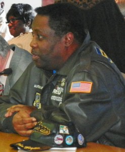 Lt. Colonel Milburn of Tuskegee Airmen testifies for Davis Aerospace School