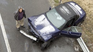 Whether this accident was the driver's fault or not, his insurance rates will skyrocket.