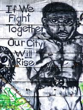Graffiti If we fight together our city will rise