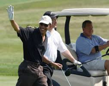U.S. Pres. Barack Obama plays golf with Robert Wolf, chairman/CEO of UBS AG America, which is getting fully paid on water bonds.