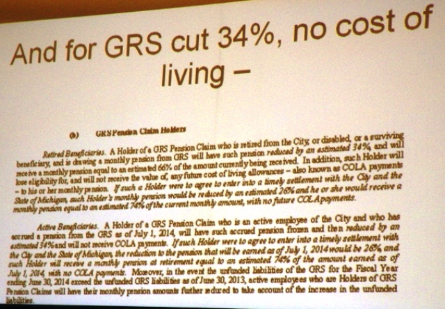 Cuts for GRS workers will actually exceed 34 percent, up to 70 percent including COLA and benefit cuts.