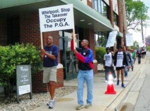 Youth of Benton Harbor take part in May 26, 2012 march against PGA and Whirlpool.