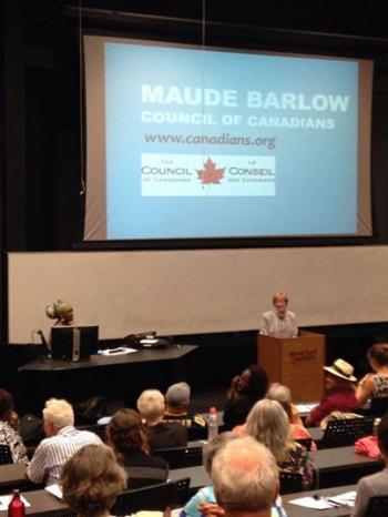 Maude Barlow speaks at People's Water Board meeting in Detroit.