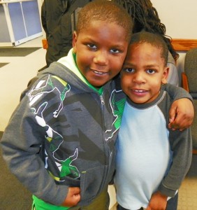 Two of Tamikia and Arthur's other sons during visit at DHS offices.