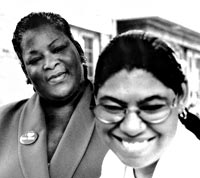 Lennette and Mailauni Williams in 2002; photo Metro Times.