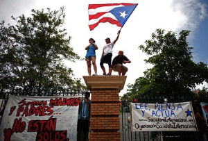 Earlier strike by Puerto Rican students.