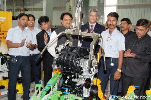 GM workers at Gujurat Plant in India. Photo: Hindu Business Line.
