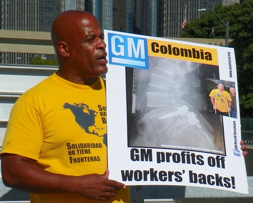 UAW member Melvin Thompson speaks about conditions in GM plants here and abroad.