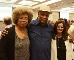 Prof. Angela Davis, Frank Chapman of Chicago Alliance and Rasmea Odeh at 2015 rally.