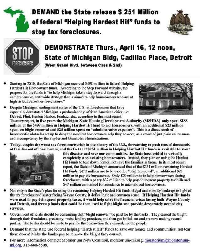 April 16 demo foreclosures