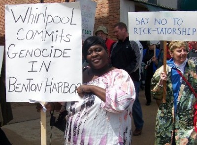 Rally against Emergency Manager in Benton Harbor 2012.