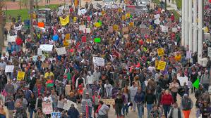 Massive protest nears Camden Yards in Baltimore.
