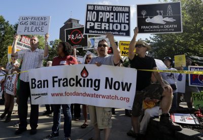 Protest against fracking, Dakota pipeline.