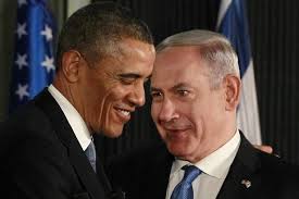 U.S. Pres. Barack Obama with Israeli PM Benjamin Netanyahu.