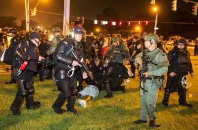 Baton Rouge police attack marchers protesting deaths of Alton Sterling and 