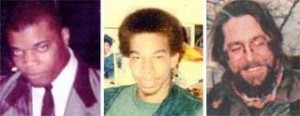 Eugene Brown killed (l to r) Rodrick Carrington in 1995, Lamar Grable in 1996, and Darren Miller in 1999.