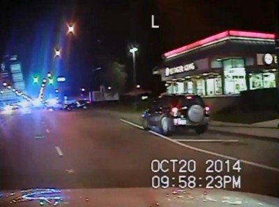 Burger King is seen at beginning of police dashcam video.