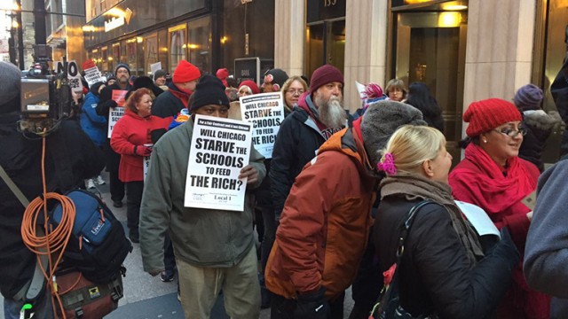 CTU rally: will they starve the schools to profit the rich?