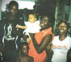 Carl Hubbard with mother and siblings