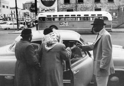 Carpool during historic Montgomery Bus Boycott.