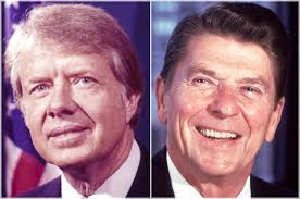 Former presidents Jimmy Carter and Ronald Reagan